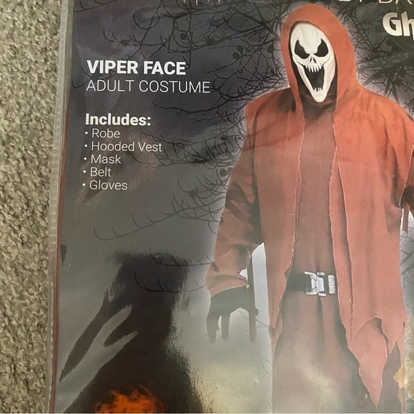 Dead any Daylight Viper Ghostface Costume NEW Men’s Medium Black Red Horror - Picture 4 of 6